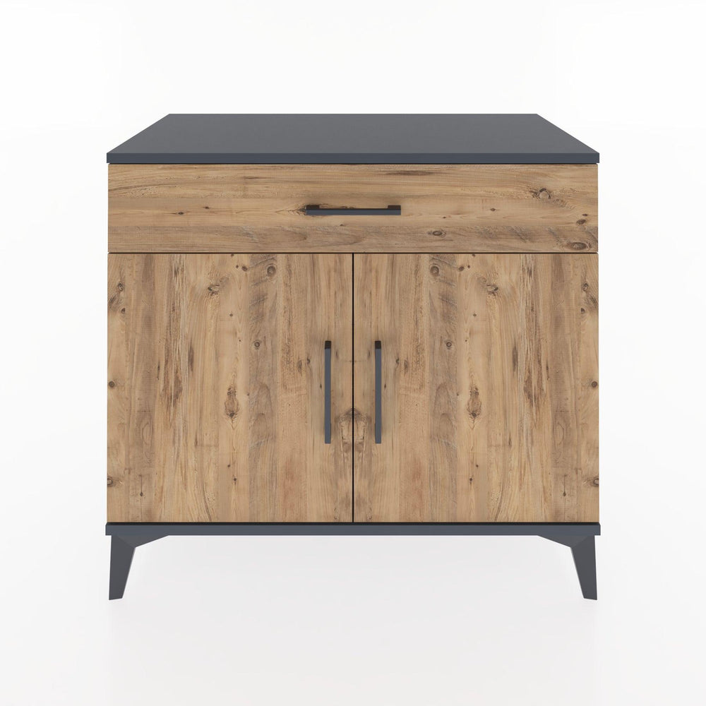 Woodntry Modular Dresser Anthracite 88x44x68 cm with Cover and Drawer KC8-2