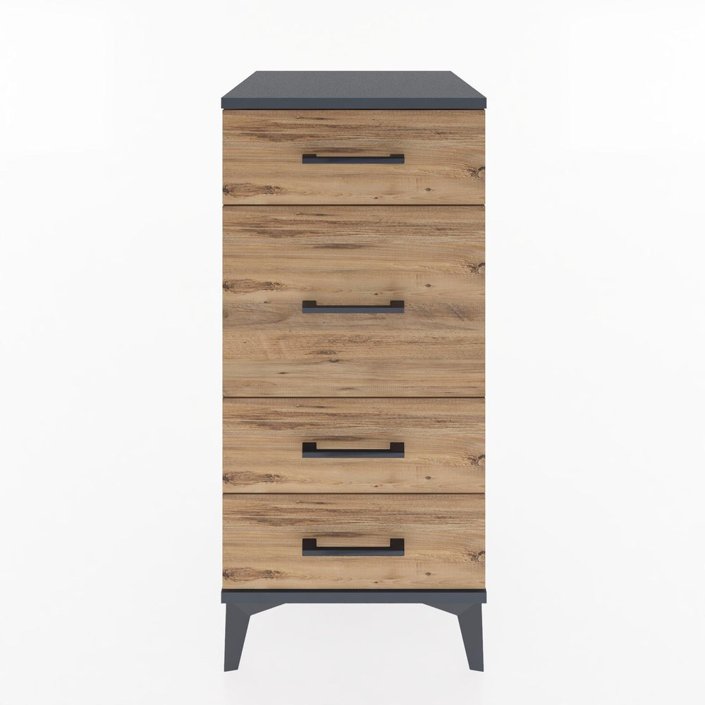 Woodntry Modular Nightstand Anthracite 44x44x84 cm Drawer C8-2