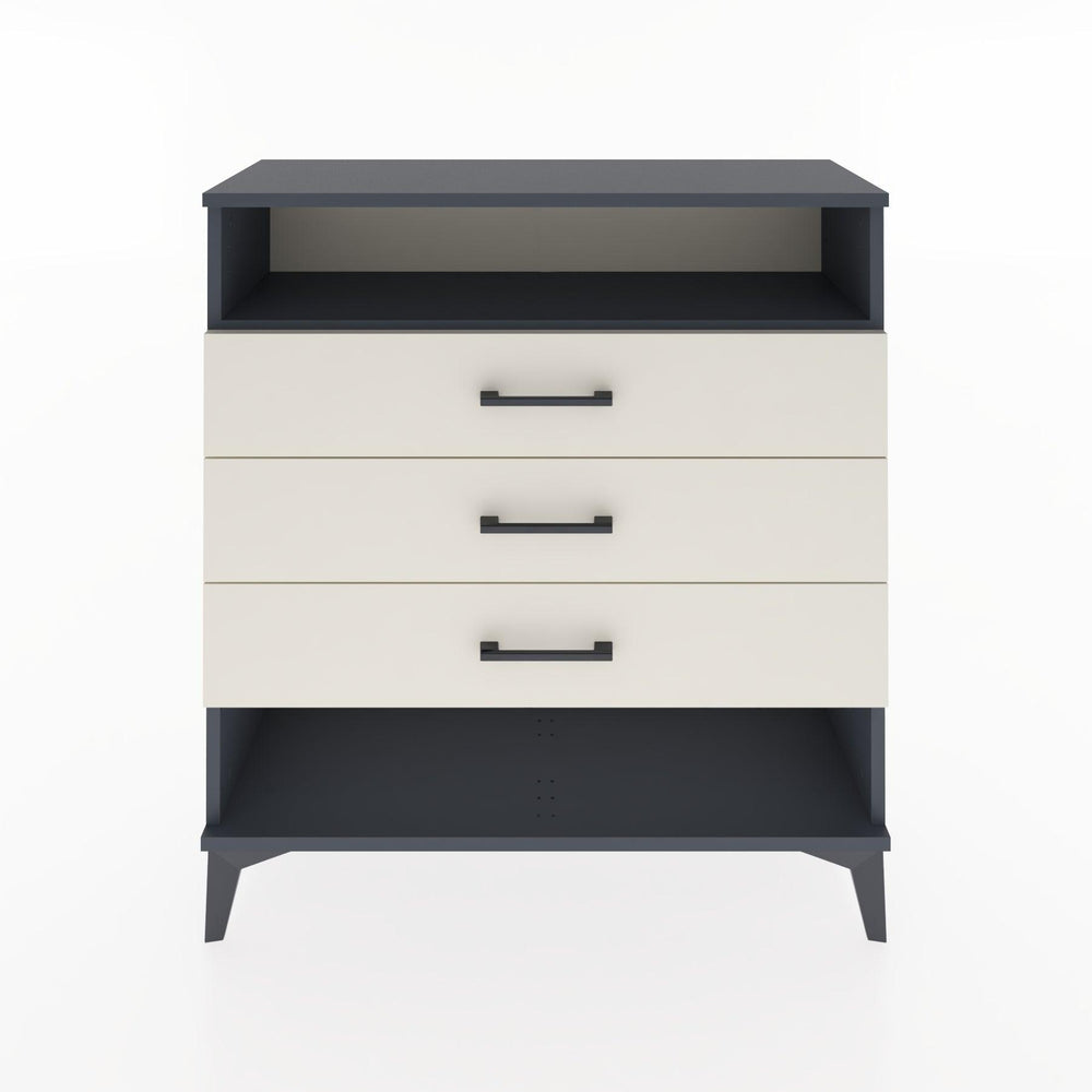 Woodntry Modüler Şifonyer Antrasit 88x30x84 cm Çekmeceli ve Raflı CR8-2