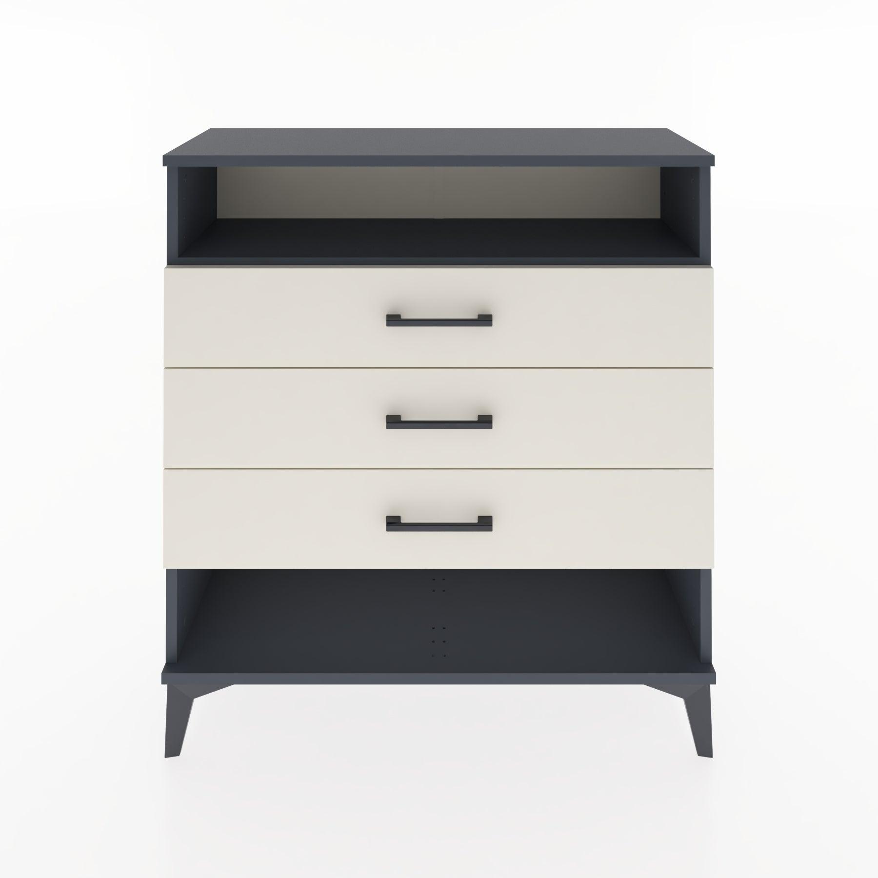 Woodntry Modular Dresser Anthracite 88x30x84 cm with Drawers and Shelves CR8-2