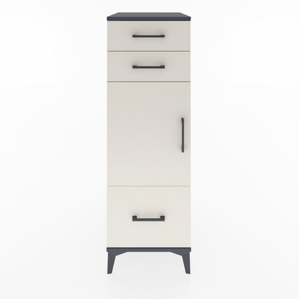 Woodntry Modular Cabinet Anthracite 44x59x122 cm with Doors and Drawers KC8-2