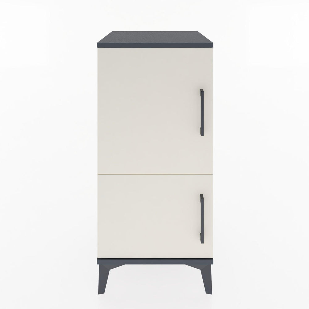 Woodntry Modüler Komodin Antrasit 44x44x84 cm Kapaklı K30-2