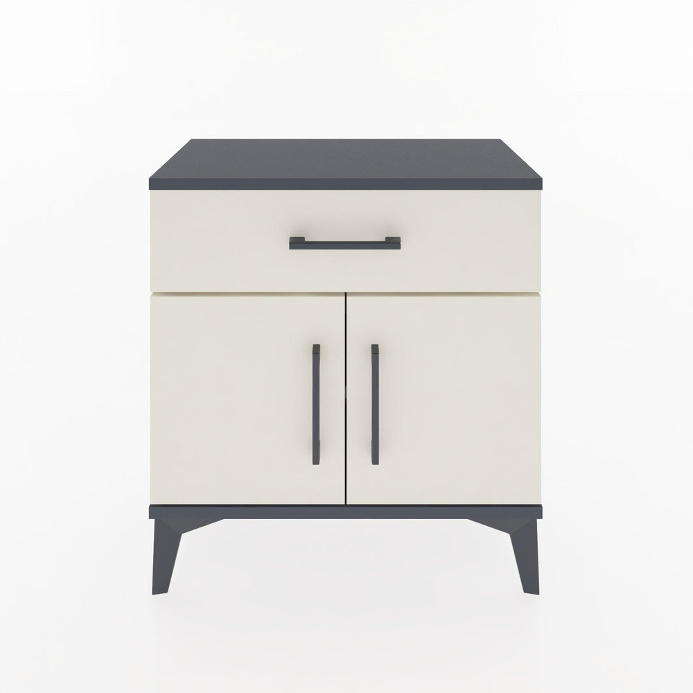 Woodntry Modular Nightstand Anthracite 60x30x52 cm with Cover and Drawer KC8-2