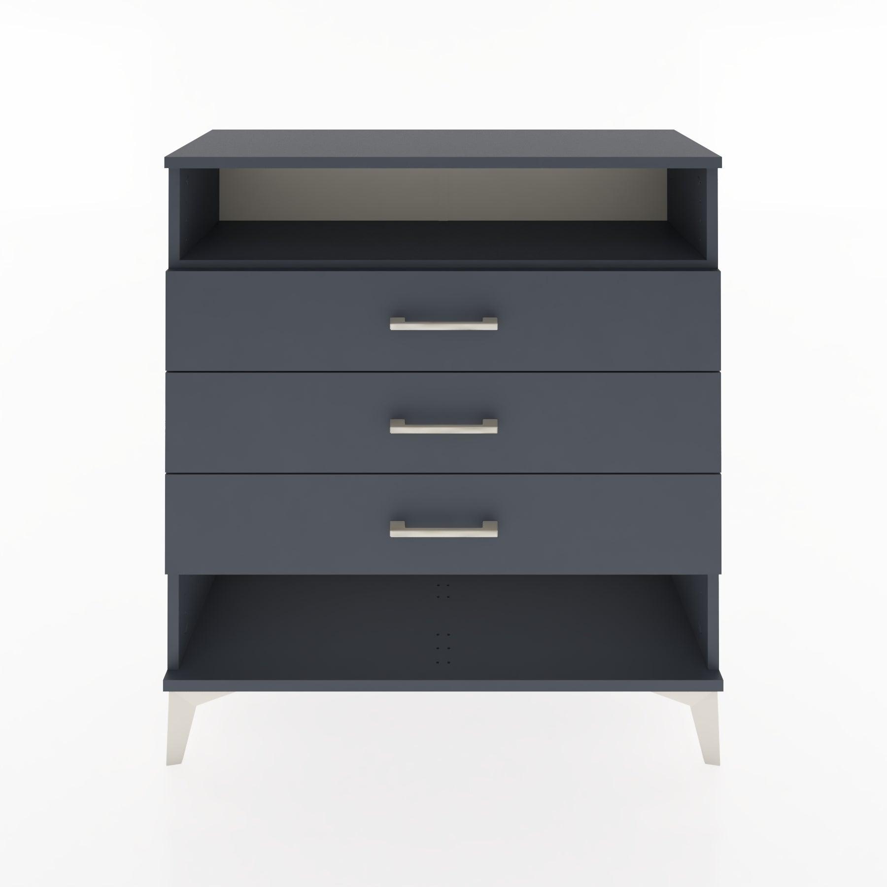 Woodntry Modular Dresser Anthracite 88x30x84 cm with Drawers and Shelves CR8-2
