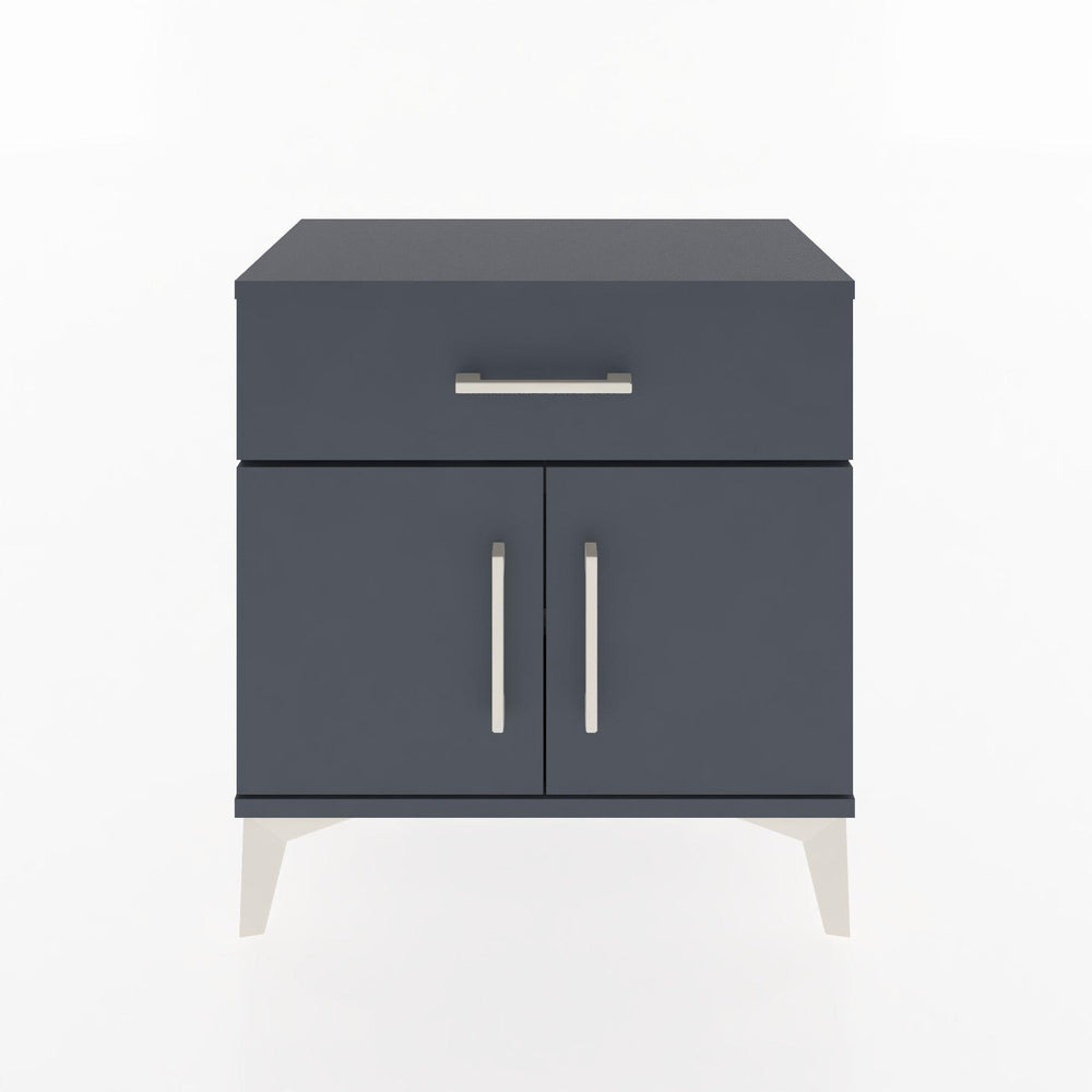 Woodntry Modular Nightstand Anthracite 60x30x52 cm with Cover and Drawer KC8-2