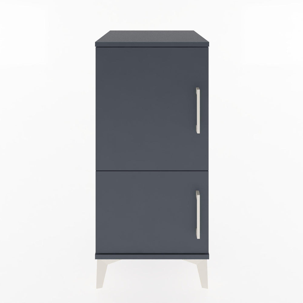 Woodntry Modüler Komodin Antrasit 44x44x84 cm Kapaklı K30-2