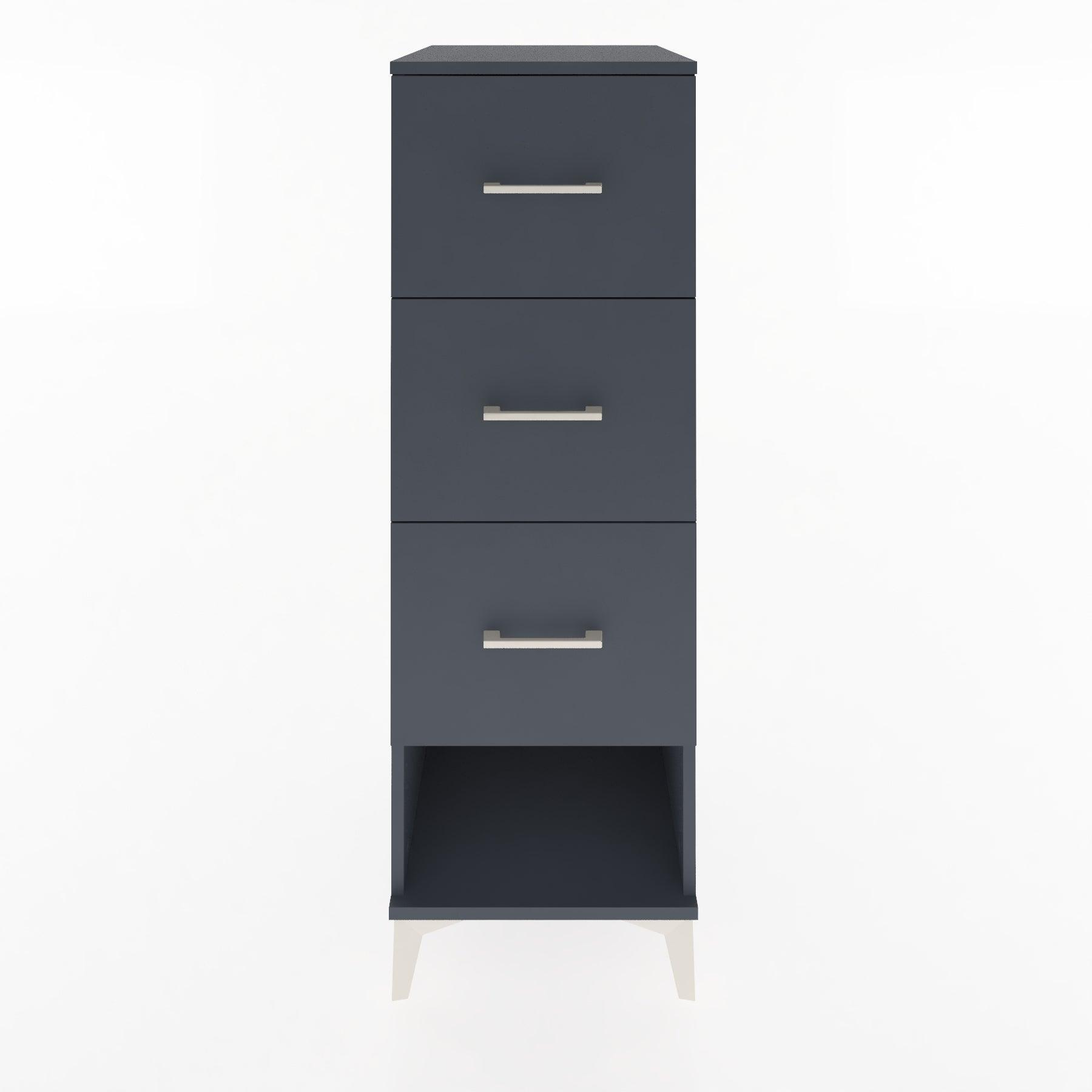 Woodntry Modular Cabinet Anthracite 44x30x122 cm with Drawers and Shelves CR108-2