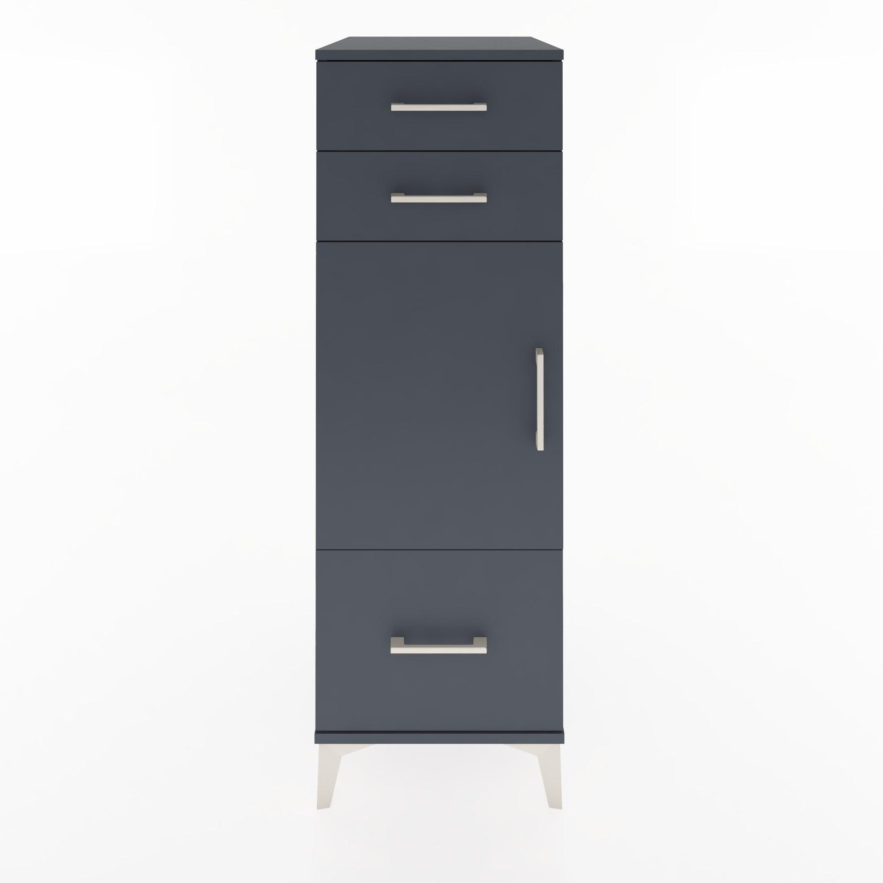 Woodntry Modular Cabinet Anthracite 44x30x122 cm with Doors and Drawers KC8-2