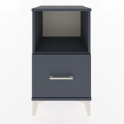 Woodntry Modular Nightstand Anthracite 44x44x68 cm with Drawers and Shelves CR8-2