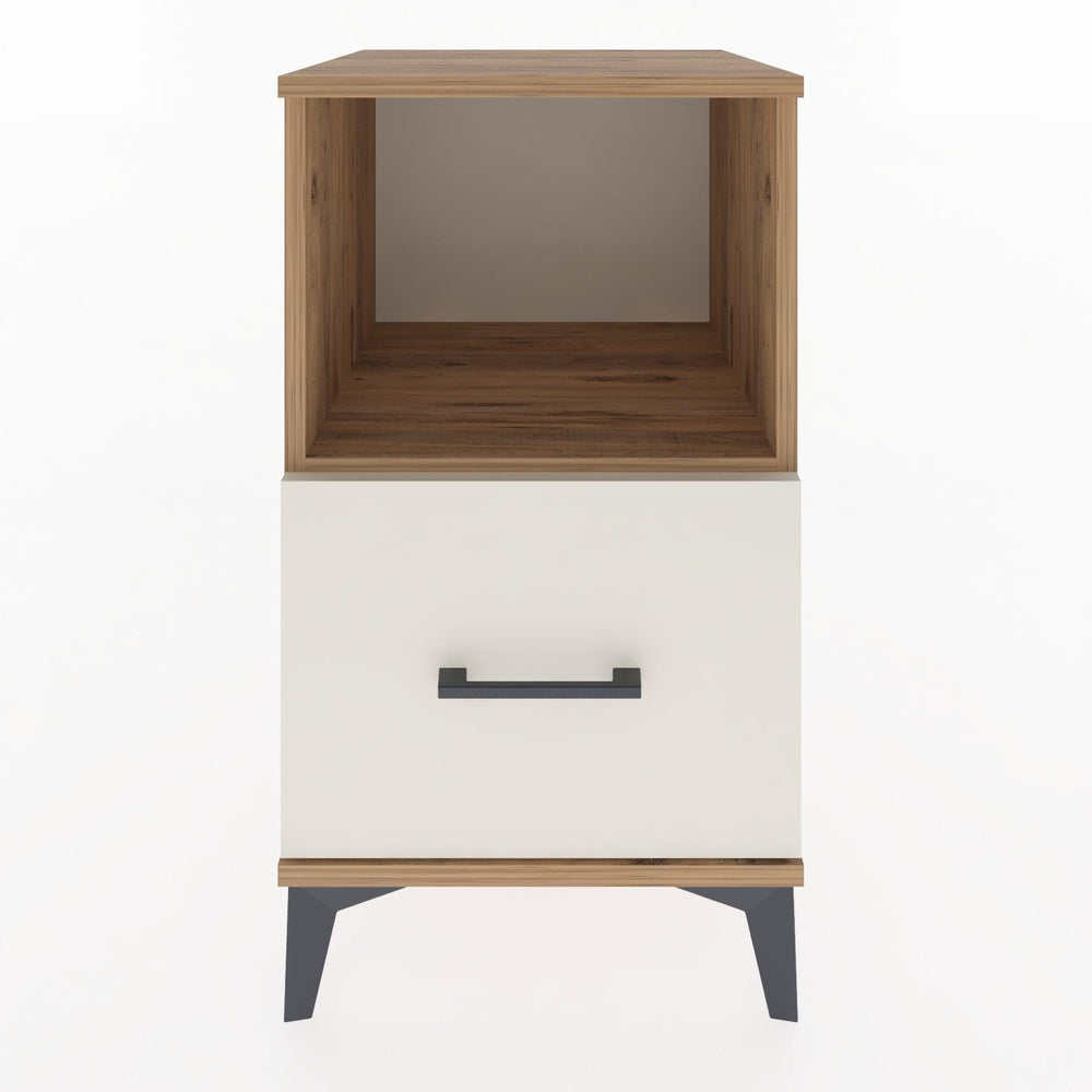 Woodntry Modular Nightstand Pine 44x44x68 cm with Drawers and Shelves CR8-3