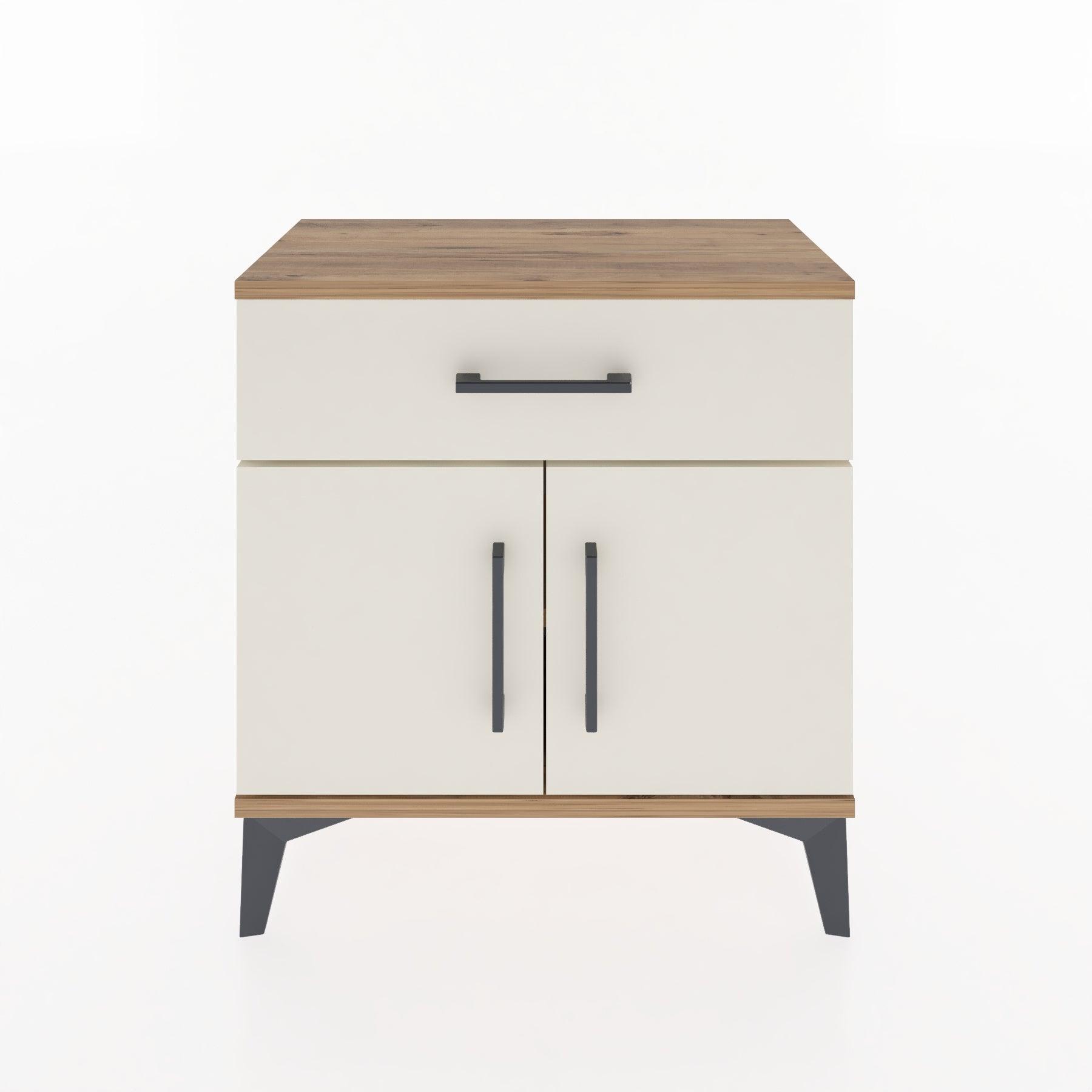 Woodntry Modular Nightstand Pine 60x30x52 cm with Cover and Drawer KC8-3