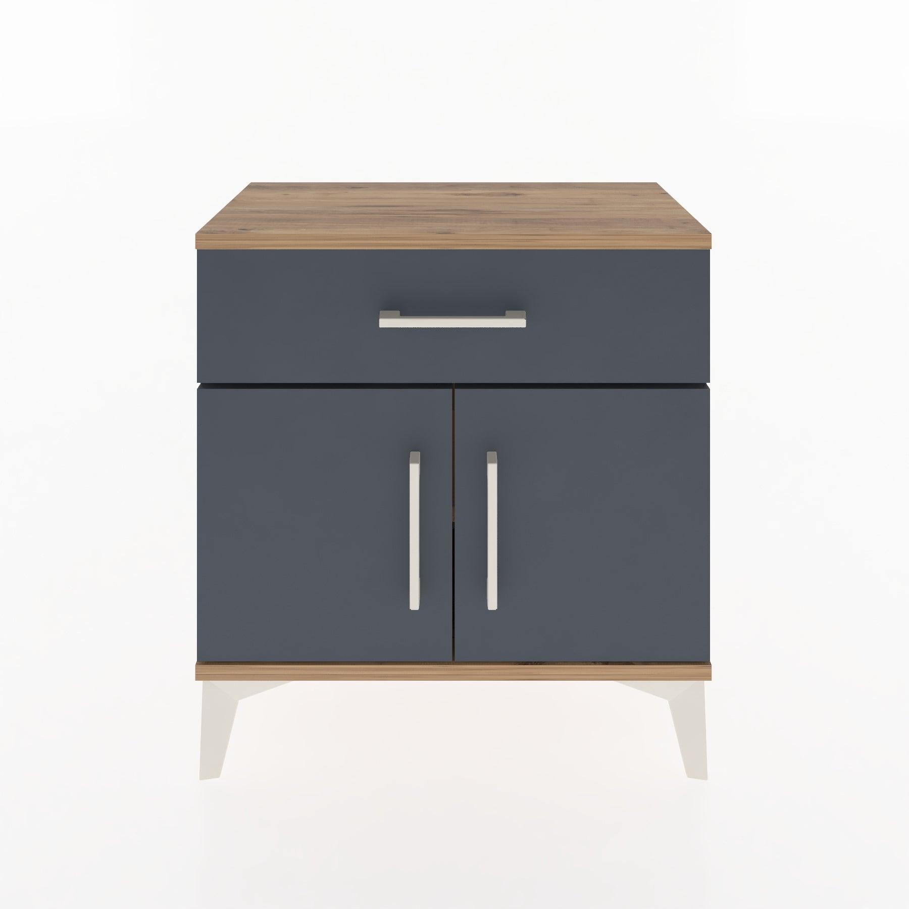 Woodntry Modular Nightstand Pine 60x30x52 cm with Cover and Drawer KC8-3
