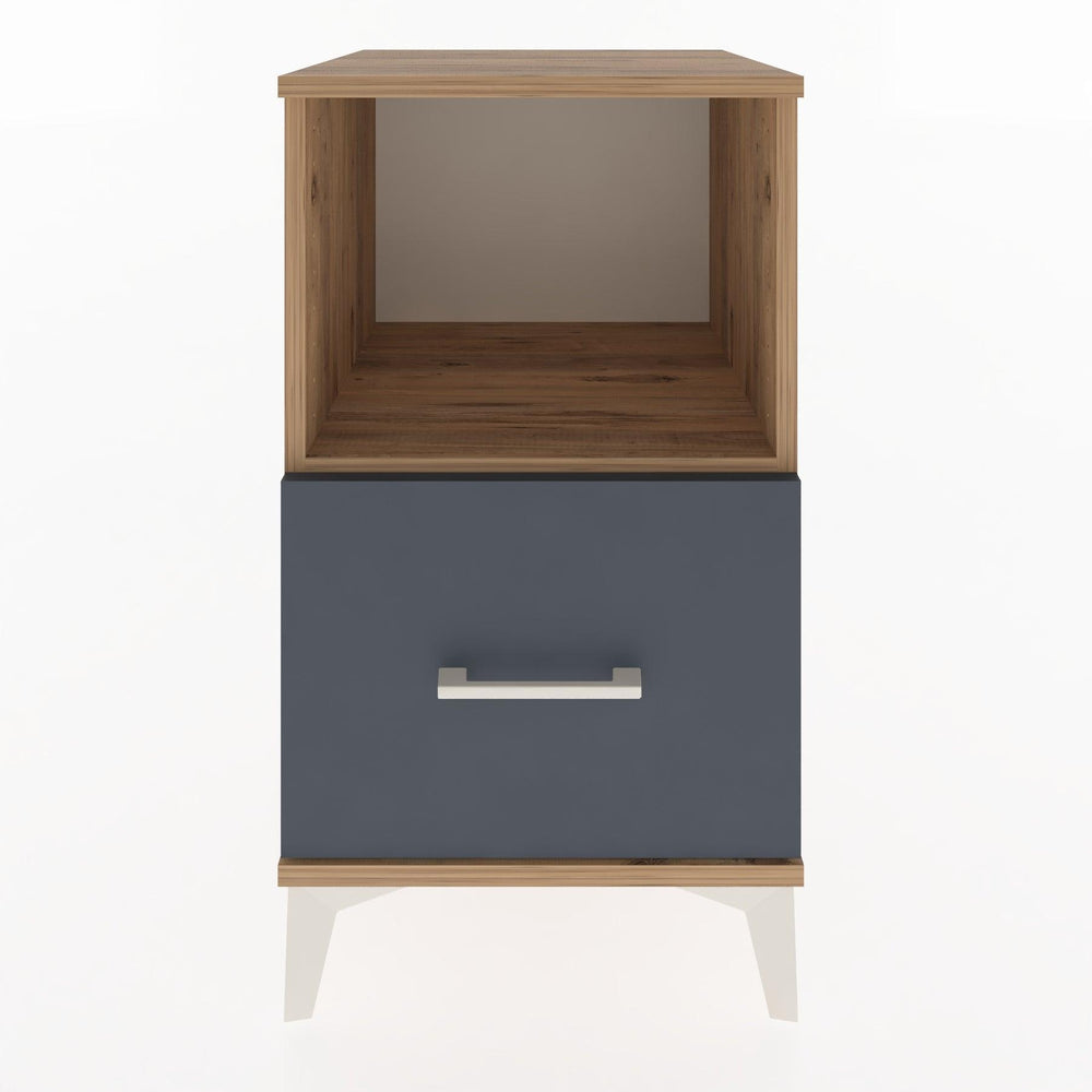 Woodntry Modular Nightstand Pine 44x44x68 cm with Drawers and Shelves CR8-3