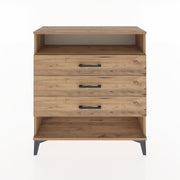 Woodntry Modular Dresser Pine 88x30x84 cm with Drawers and Shelves CR8-3