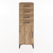 Woodntry Modular Cabinet Pine 44x30x122 cm with Doors and Drawers KC58-3