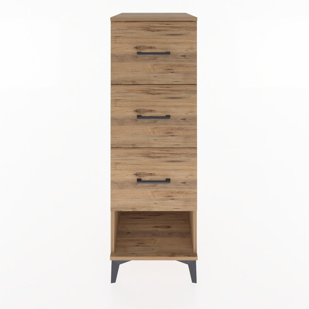 Woodntry Modüler Dolap Çam 44x30x122 cm Çekmeceli ve Raflı CR108-3