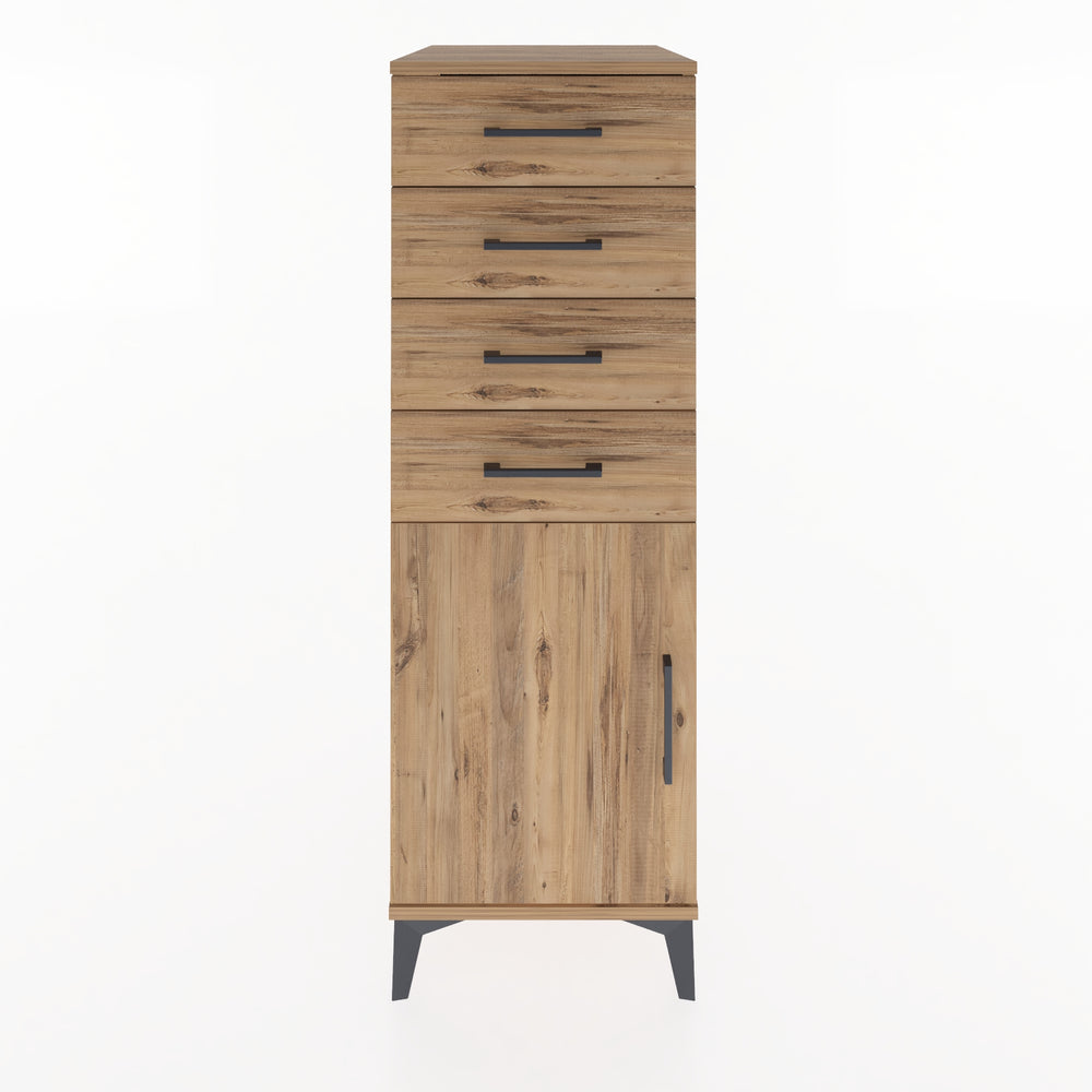 Woodntry Modular Cabinet Pine 44x59x122 cm with Doors and Drawers KC58-3