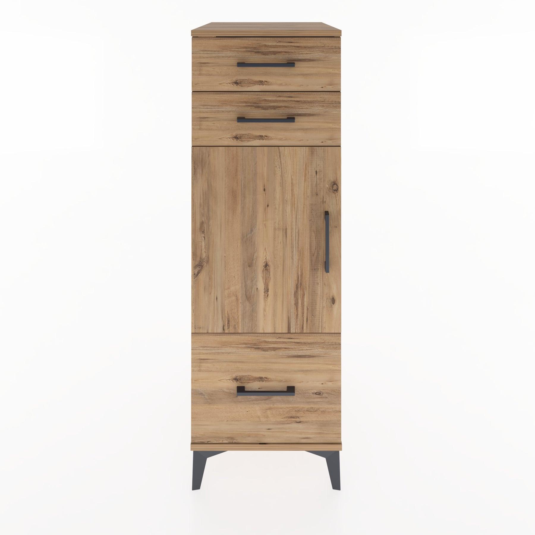 Woodntry Modular Cabinet Pine 44x59x122 cm with Doors and Drawers KC8-3
