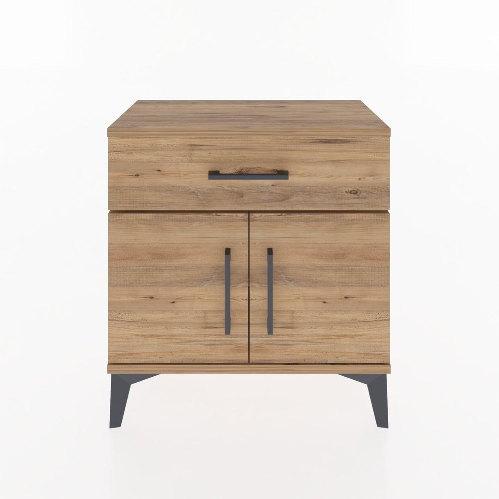 Woodntry Modular Nightstand Pine 60x30x52 cm with Cover and Drawer KC8-3