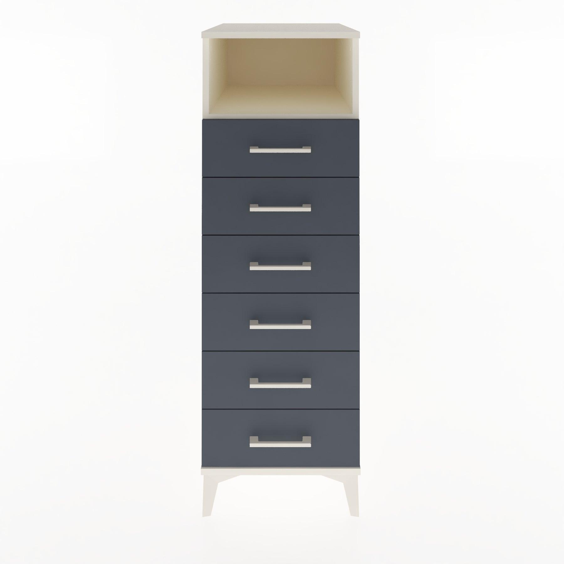 Woodntry Modular Cabinet Moonstone 44x30x122 cm with Drawers and Shelves CR59-1