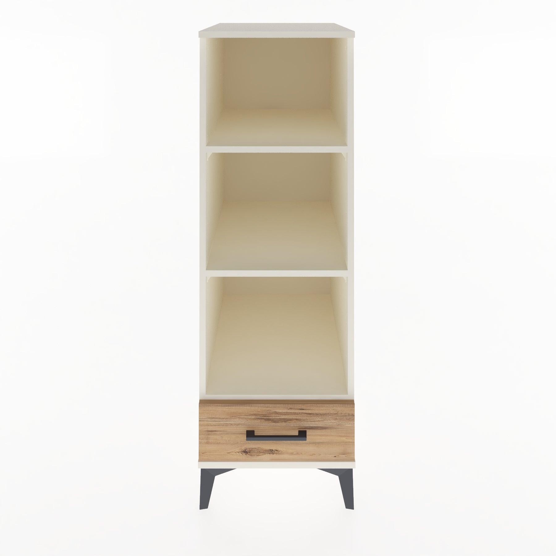 Woodntry Modular Cabinet Moonstone 44x30x122 cm with Drawers and Shelves CR109-1