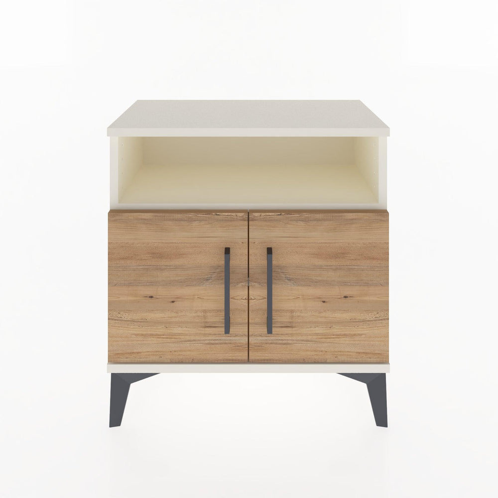 Woodntry Modular Nightstand Moonstone 60x30x52 cm with Cover and Shelf KR9-1