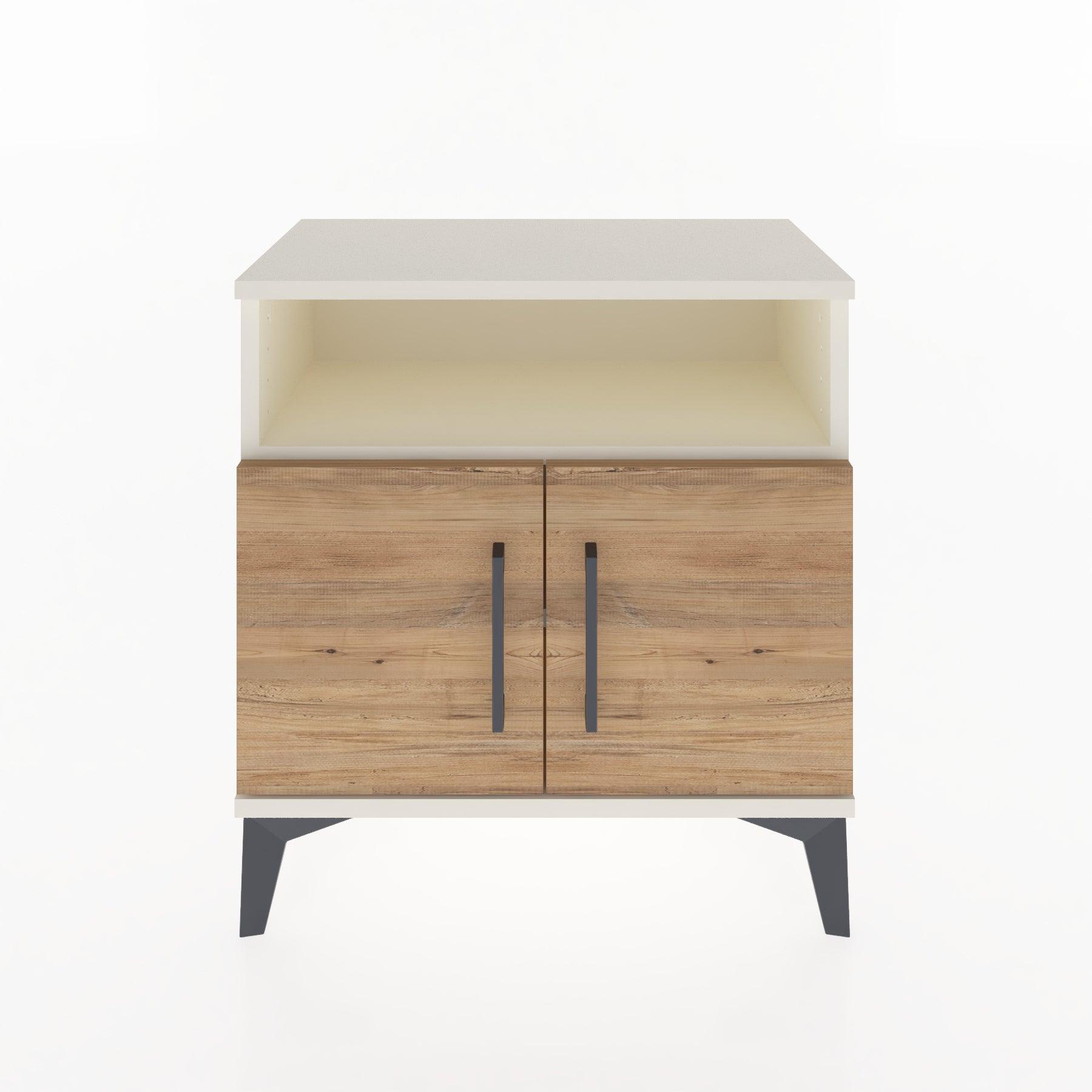 Woodntry Modular Nightstand Moonstone 60x30x52 cm with Cover and Shelf KR9-1