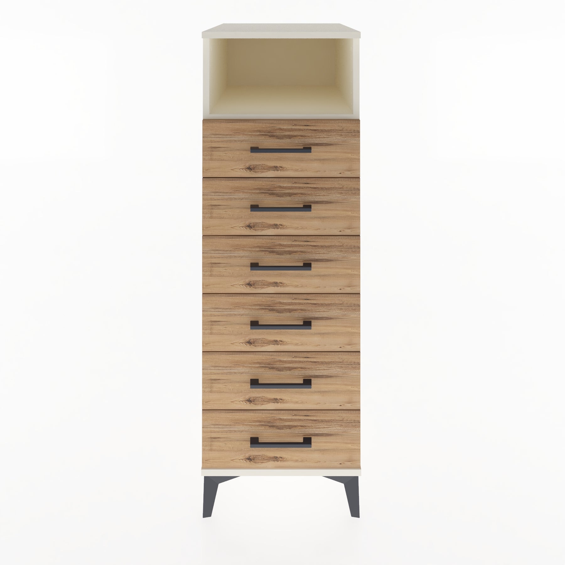 Woodntry Modular Cabinet Moonstone 44x59x122 cm with Drawers and Shelves CR59-1