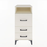 Woodntry Modular Nightstand Moonstone 44x44x84 cm with Drawer and Shelf CR9-1