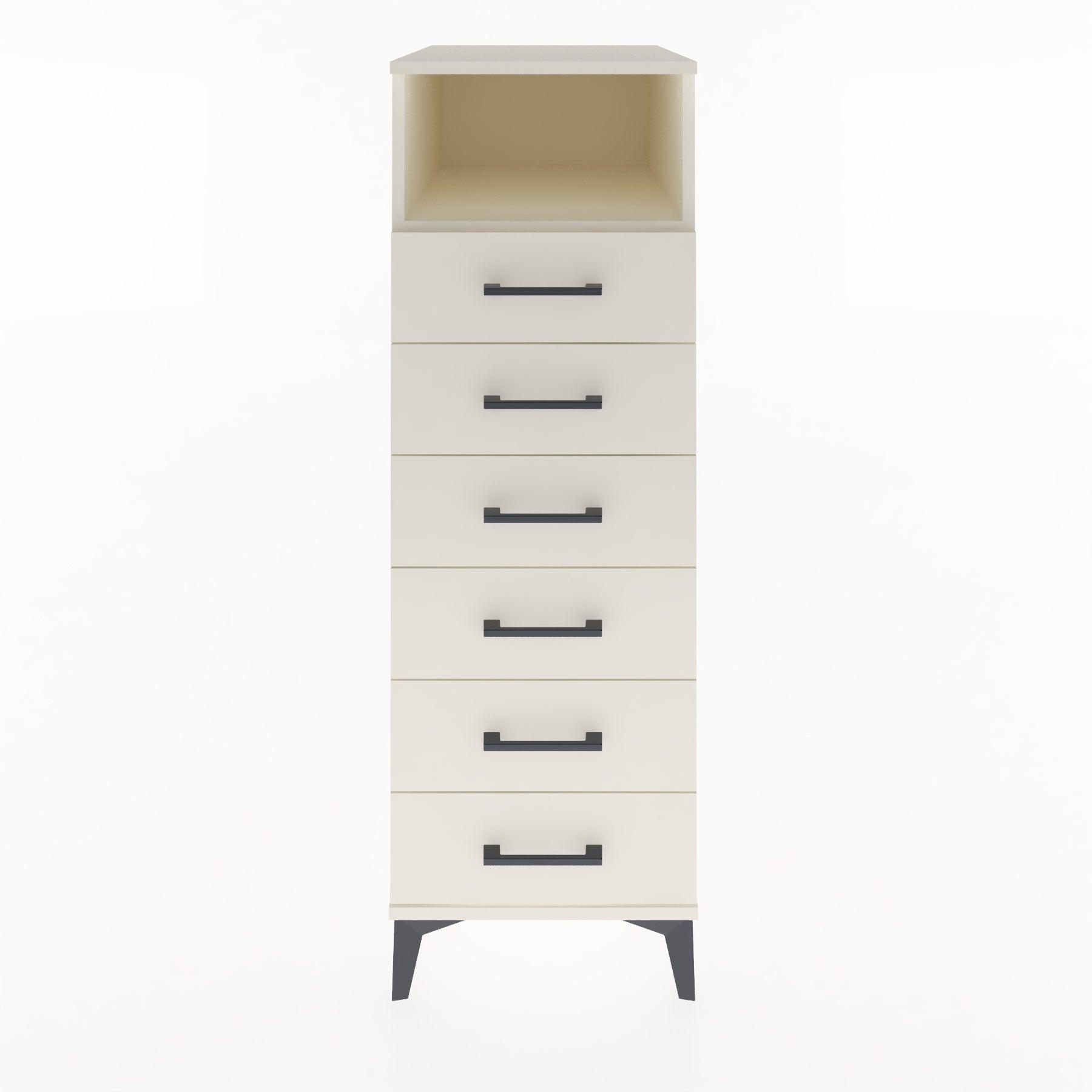 Woodntry Modular Cabinet Moonstone 44x30x122 cm with Drawers and Shelves CR59-1
