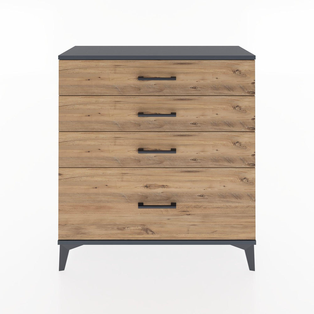 Woodntry Modüler Şifonyer Antrasit 88x30x84 cm Çekmeceli C9-2