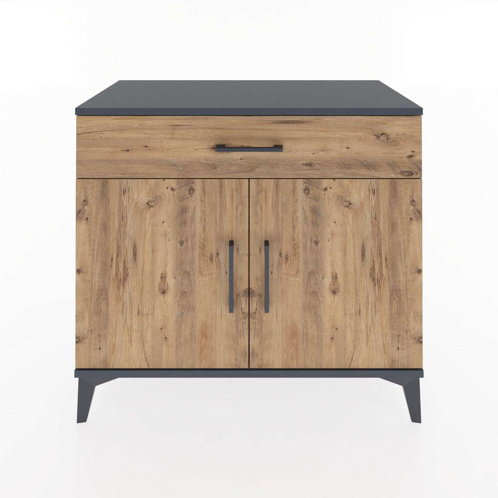 Woodntry Modular Dresser Anthracite 88x44x68 cm with Cover and Drawer KC9-2