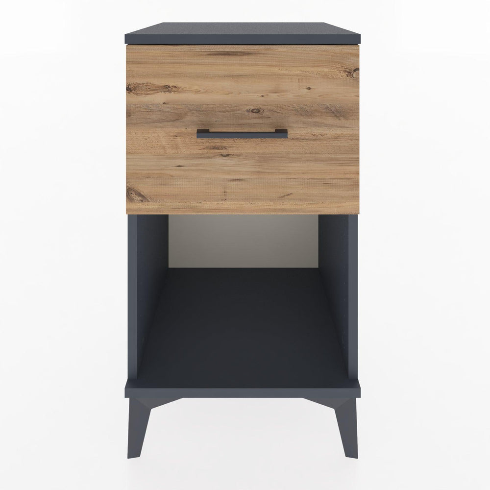 Woodntry Modüler Komodin Antrasit 44x44x68 cm Çekmeceli ve Raflı CR9-2