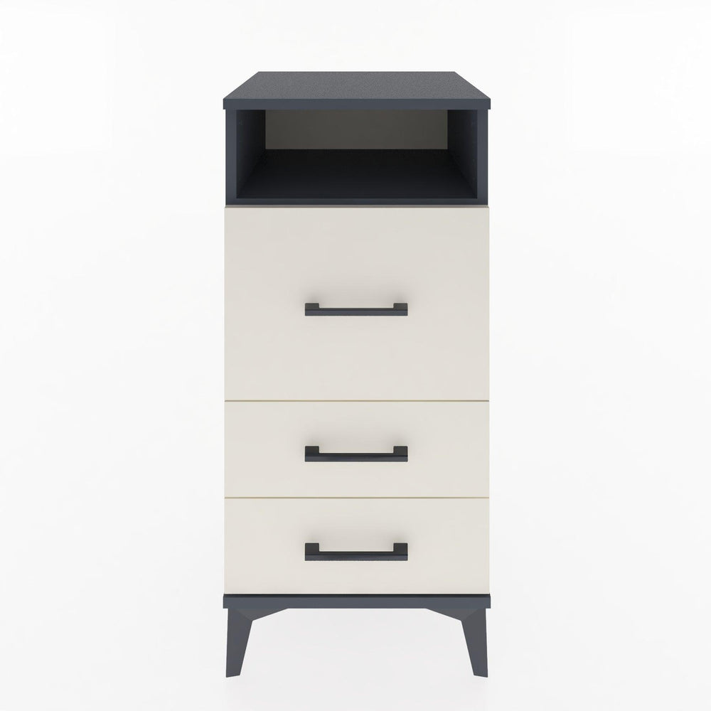 Woodntry Modular Nightstand Anthracite 44x44x84 cm with Drawers and Shelves CR9-2