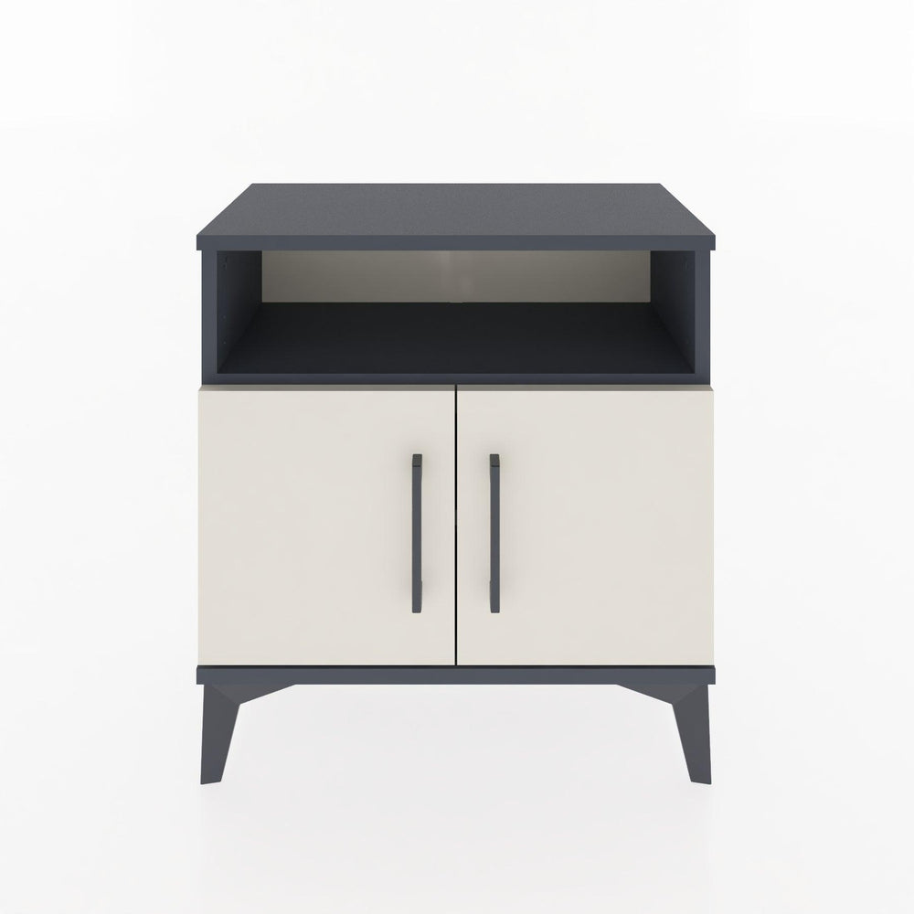 Woodntry Modüler Komodin Antrasit 60x30x52 cm Kapaklı ve Raflı KR9-2