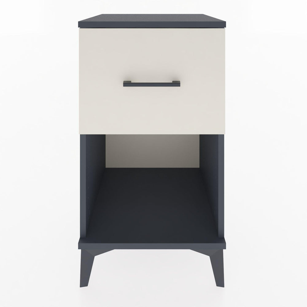 Woodntry Modüler Komodin Antrasit 44x44x68 cm Çekmeceli ve Raflı CR9-2