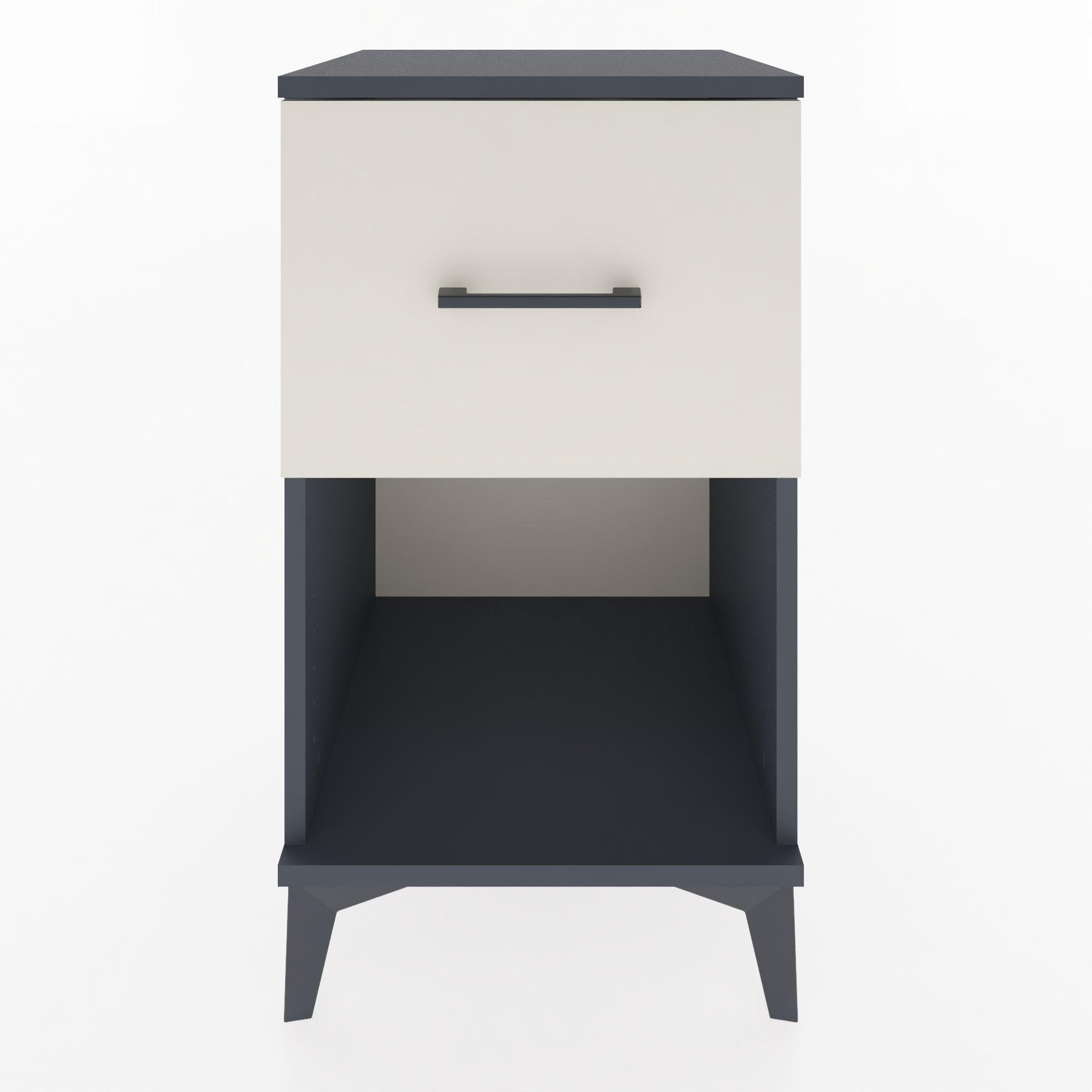Woodntry Modular Nightstand Anthracite 44x44x68 cm with Drawers and Shelves CR9-2