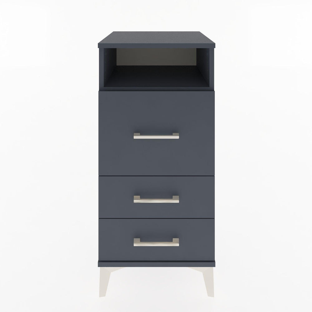 Woodntry Modular Nightstand Anthracite 44x44x84 cm with Drawers and Shelves CR9-2