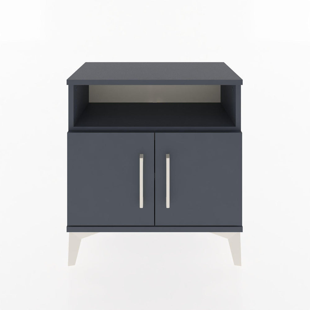 Woodntry Modüler Komodin Antrasit 60x30x52 cm Kapaklı ve Raflı KR9-2