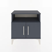 Woodntry Modular Nightstand Anthracite 60x30x52 cm with Cover and Shelf KR9-2