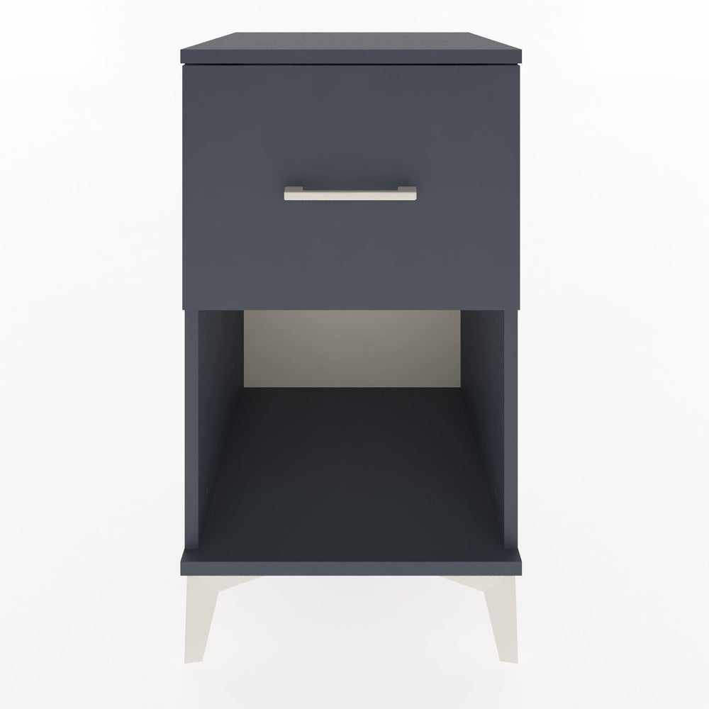 Woodntry Modüler Komodin Antrasit 44x44x68 cm Çekmeceli ve Raflı CR9-2