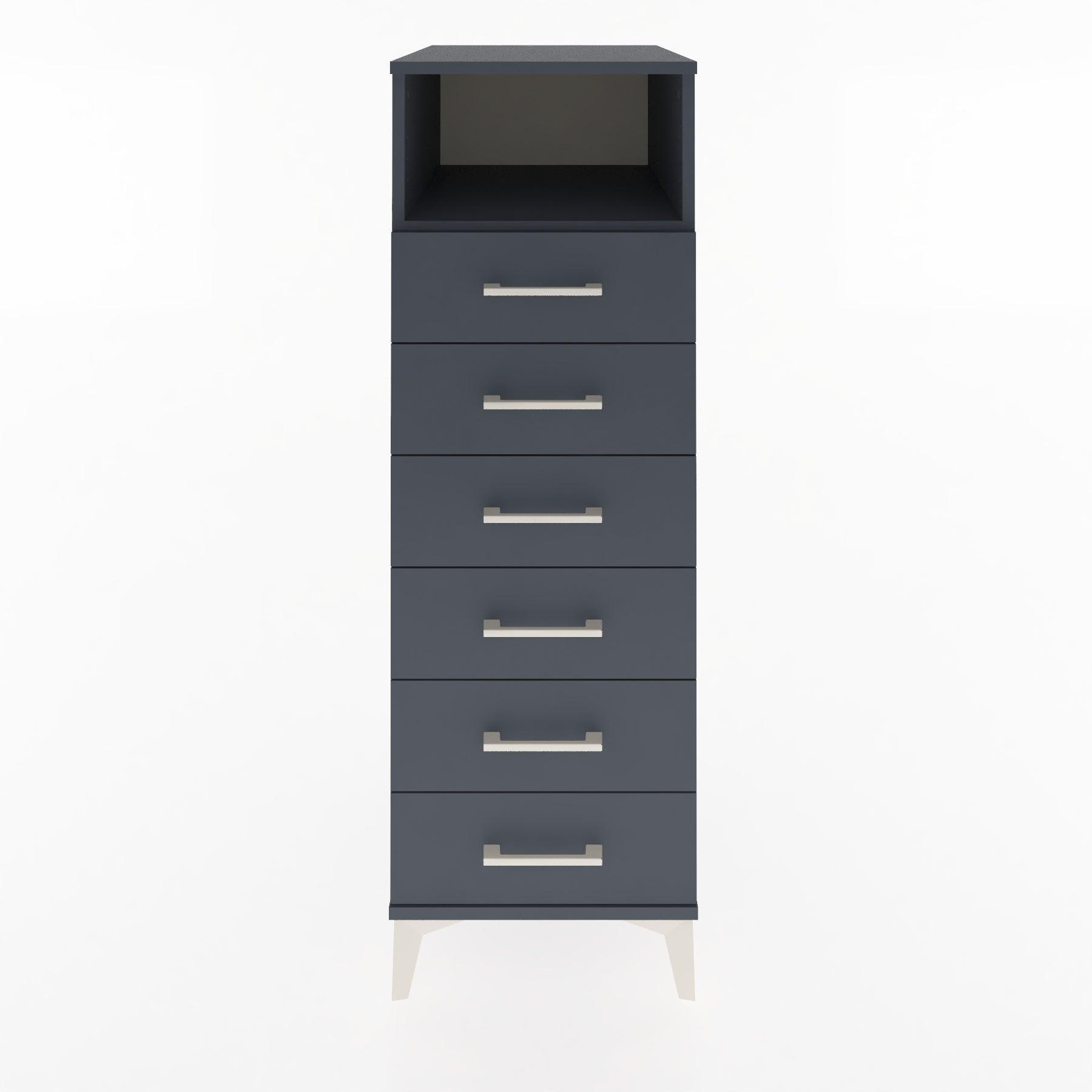 Woodntry Modular Cabinet Anthracite 44x30x122 cm with Drawers and Shelves CR59-2