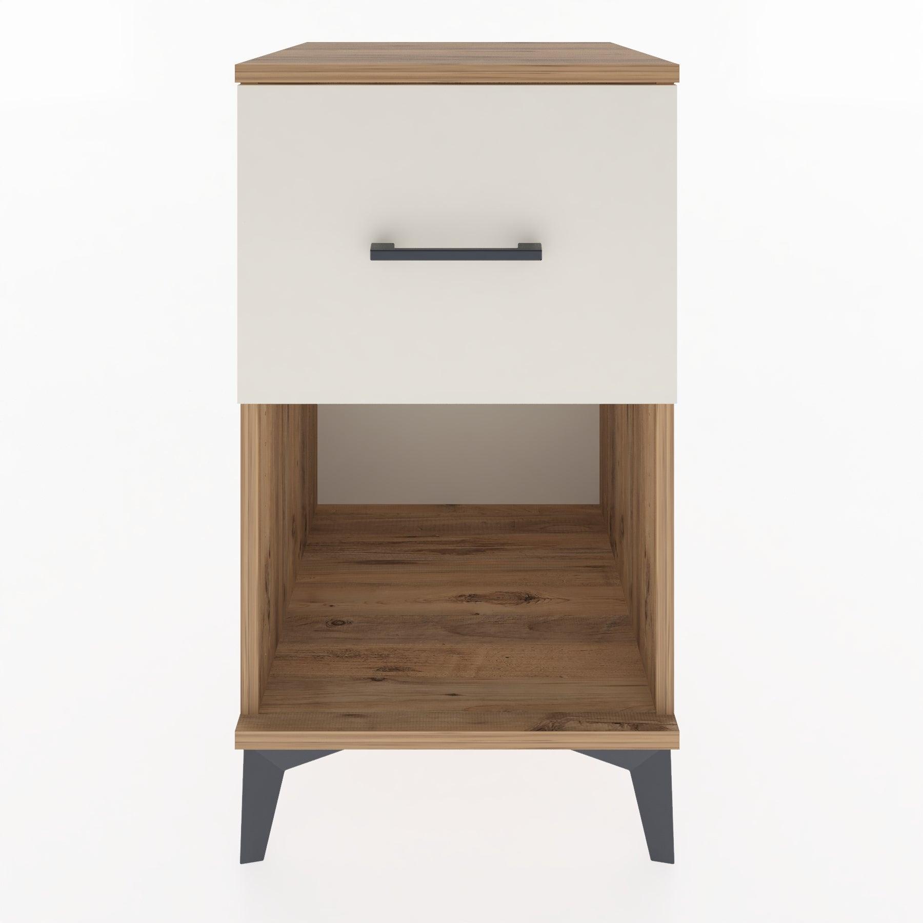 Woodntry Modular Nightstand Pine 44x44x68 cm with Drawers and Shelves CR9-3