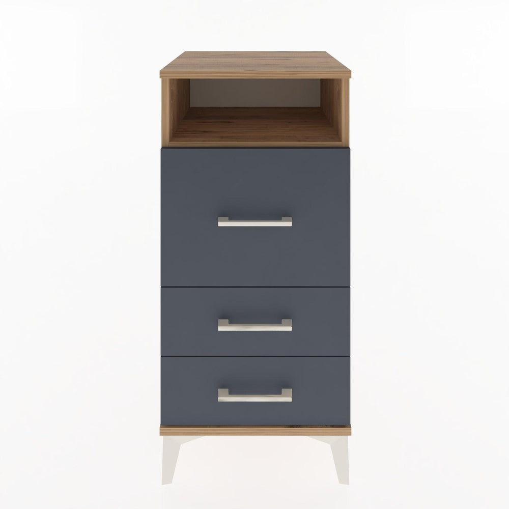 Woodntry Modüler Komodin Çam 44x44x84 cm Çekmeceli ve Raflı CR9-3