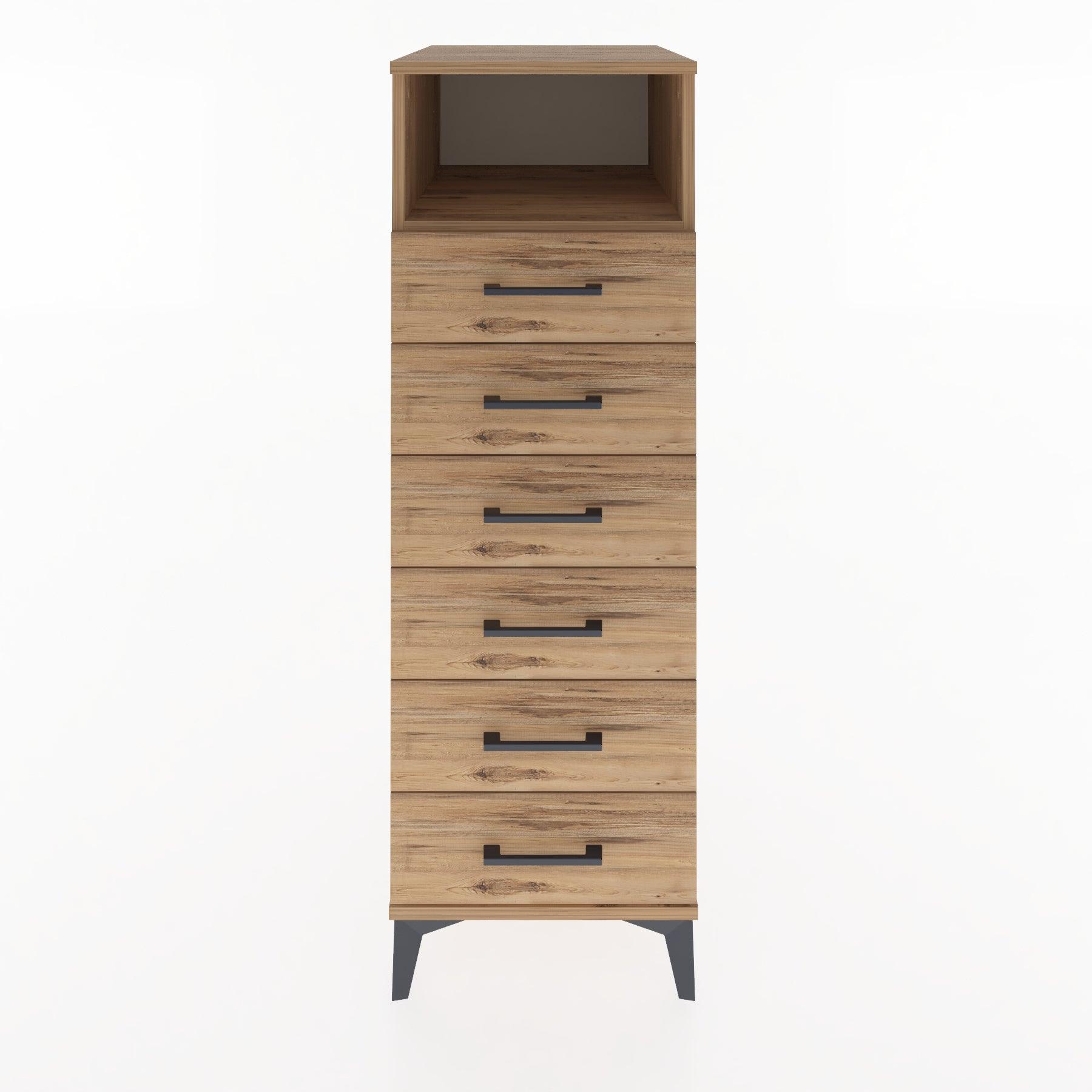 Woodntry Modular Cabinet Pine 44x30x122 cm with Drawers and Shelves CR59-3