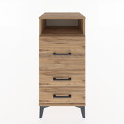 Woodntry Modular Nightstand Pine 44x44x84 cm with Drawers and Shelves CR9-3