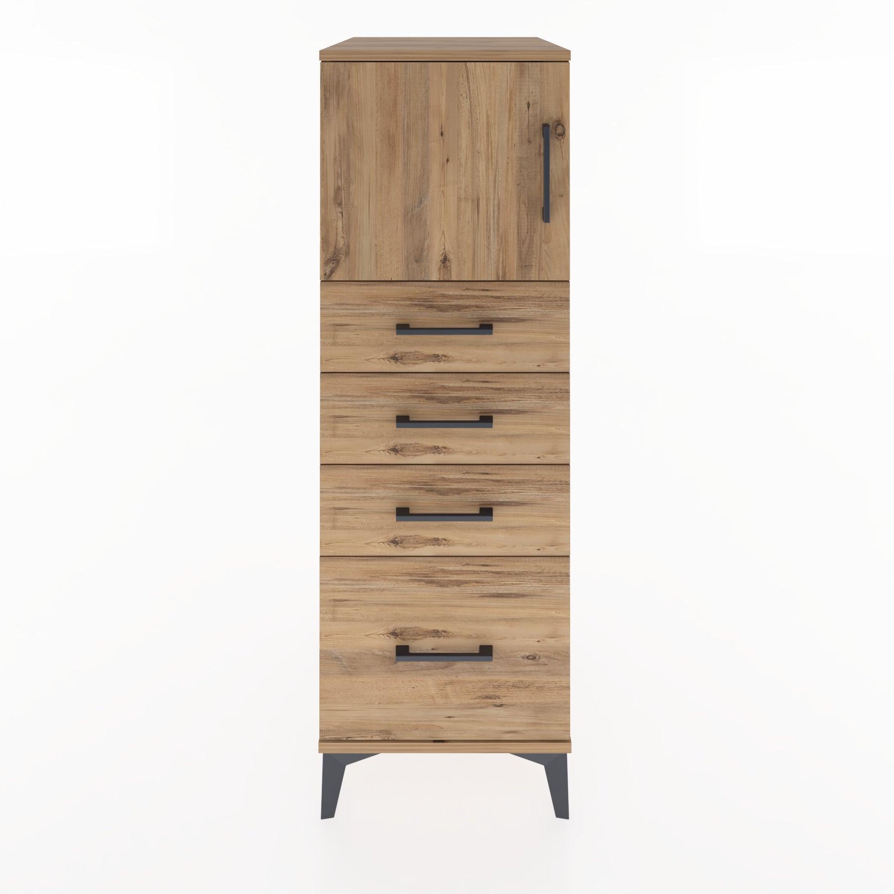 Woodntry Modular Cabinet Pine 44x59x122 cm with Doors and Drawers KC9-3