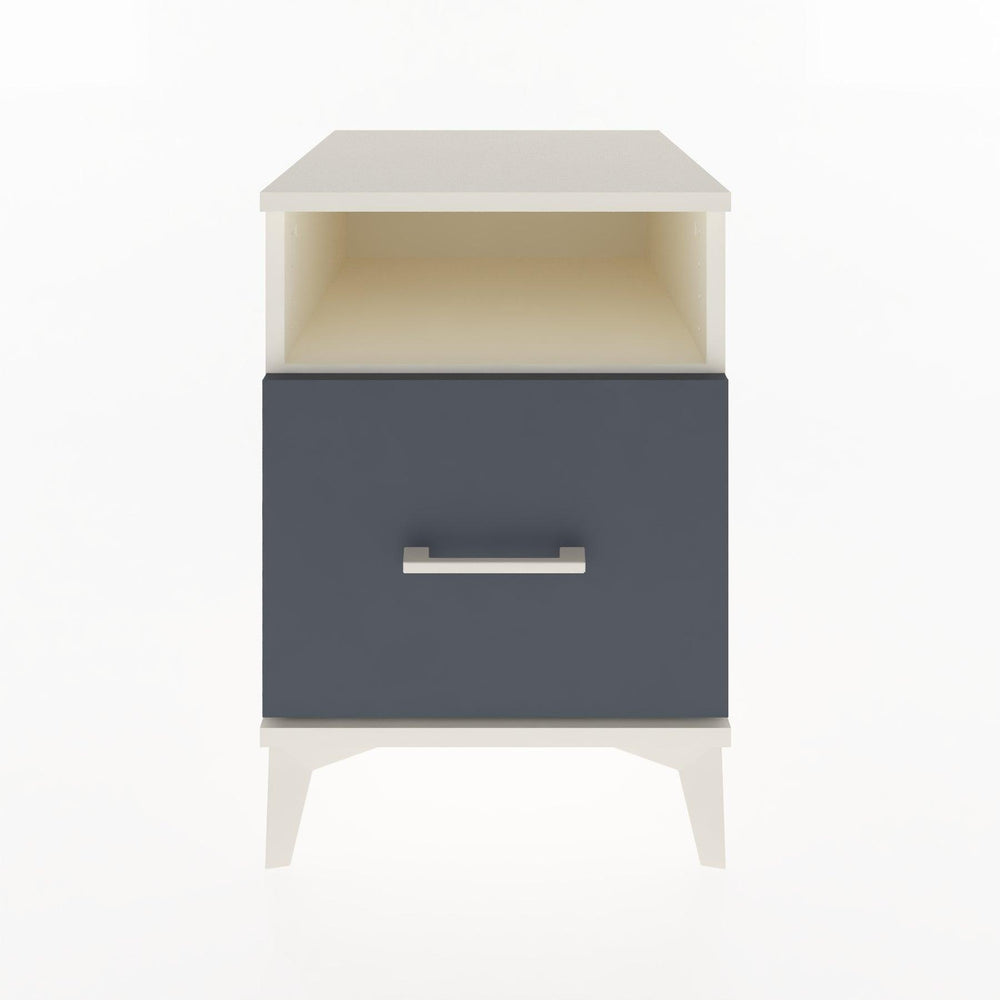Woodntry Modular Nightstand Moonstone 44x44x52 cm with Drawer and Shelf CR10-1