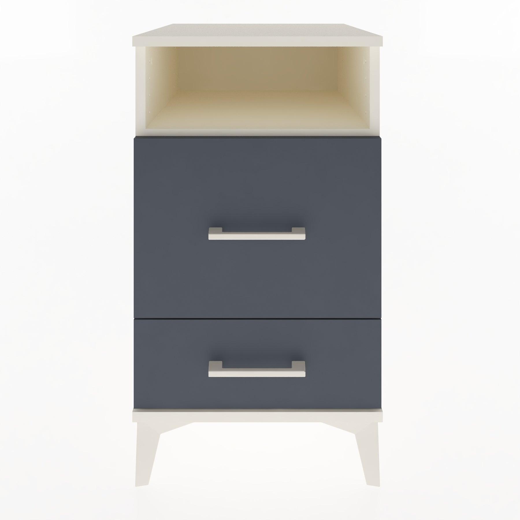 Woodntry Modular Nightstand Moonstone 44x44x68 cm with Drawer and Shelf CR10-1