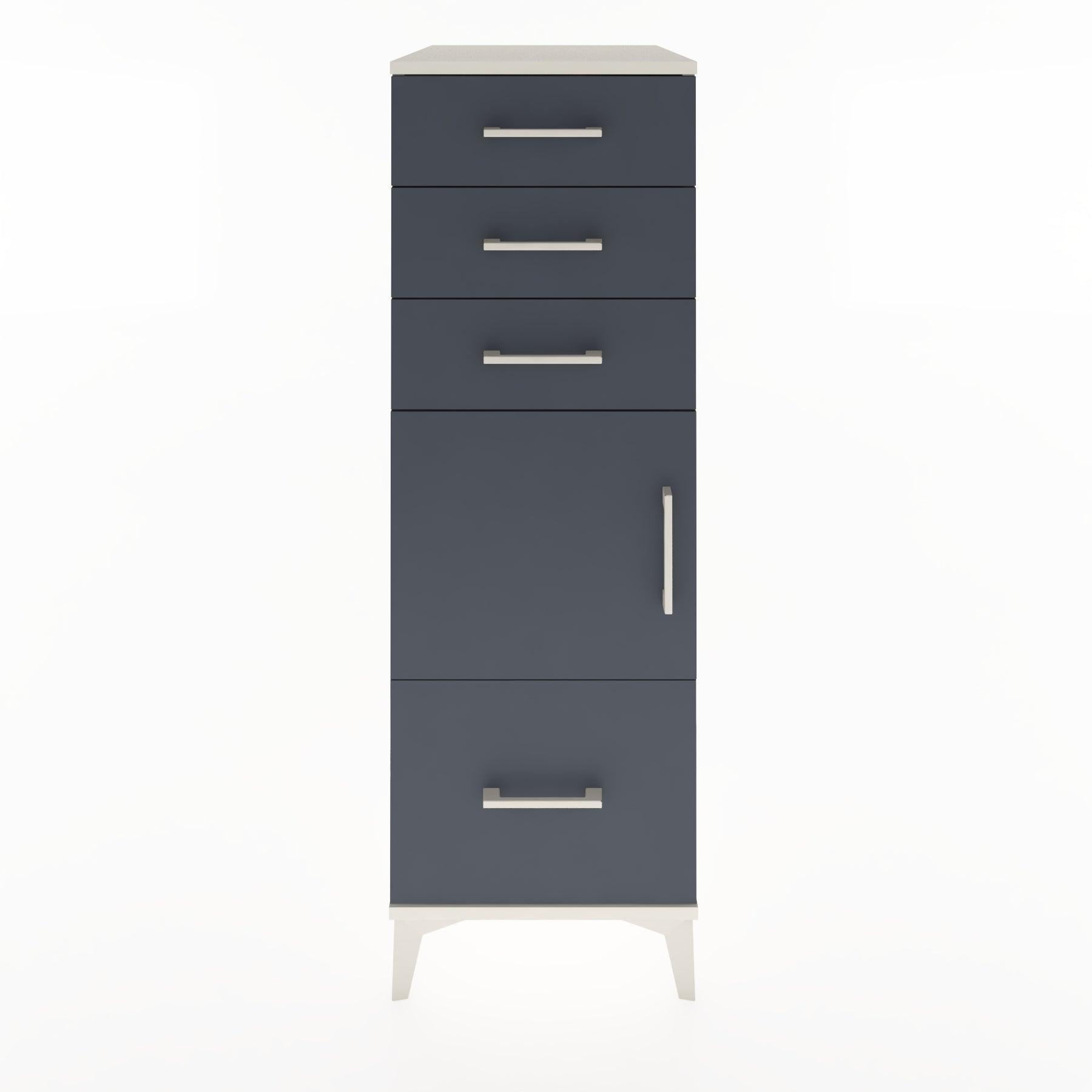Woodntry Modular Cabinet Moonstone 44x30x122 cm with Doors and Drawers KC10-1